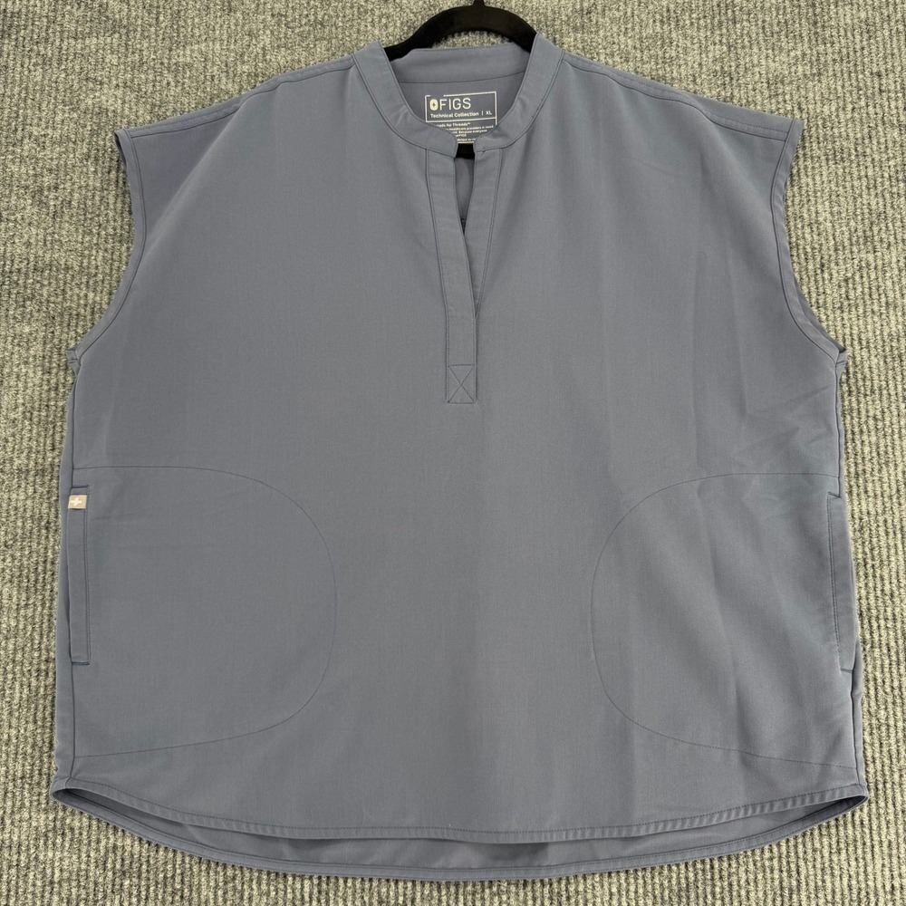 Figs Technical Collection rafaela scrub top oversized XL medical Space Navy plus